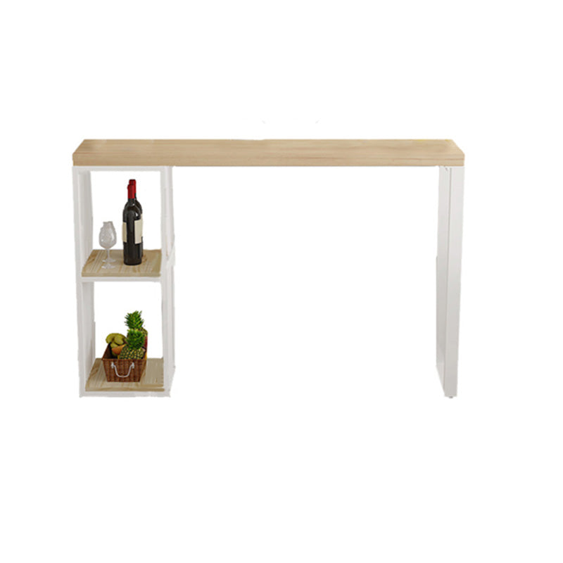 Glam Pub Height Dining Table Wooden Top Pub Table for Patio Use White Without Chairs Clearhalo 'Bar Furniture' 'Bar Tables' 'bar_tables' 'furn' 'furn_bar_tables' 'Furniture' 'Kitchen & Dining Furniture' 6283272