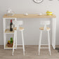 Glam Pub Height Dining Table Wooden Top Pub Table for Patio Use 70.9"L x 15.7"W x 41.3"H White Without Chairs Clearhalo 'Bar Furniture' 'Bar Tables' 'bar_tables' 'furn' 'furn_bar_tables' 'Furniture' 'Kitchen & Dining Furniture' 6283275