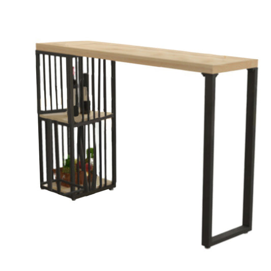 Glam Pub Height Dining Table Wooden Top Pub Table for Patio Use Clearhalo 'Bar Furniture' 'Bar Tables' 'bar_tables' 'furn' 'furn_bar_tables' 'Furniture' 'Kitchen & Dining Furniture' 6283277