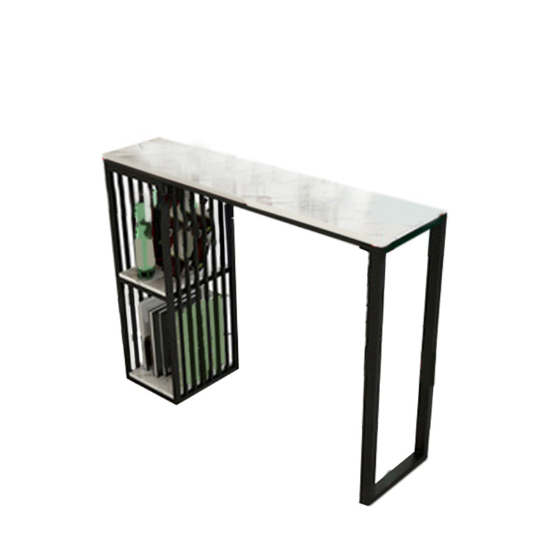 Glam 41,3"H Bartisch, weiße Kunstmarmorplatte, Kneipentisch für das Esszimmer