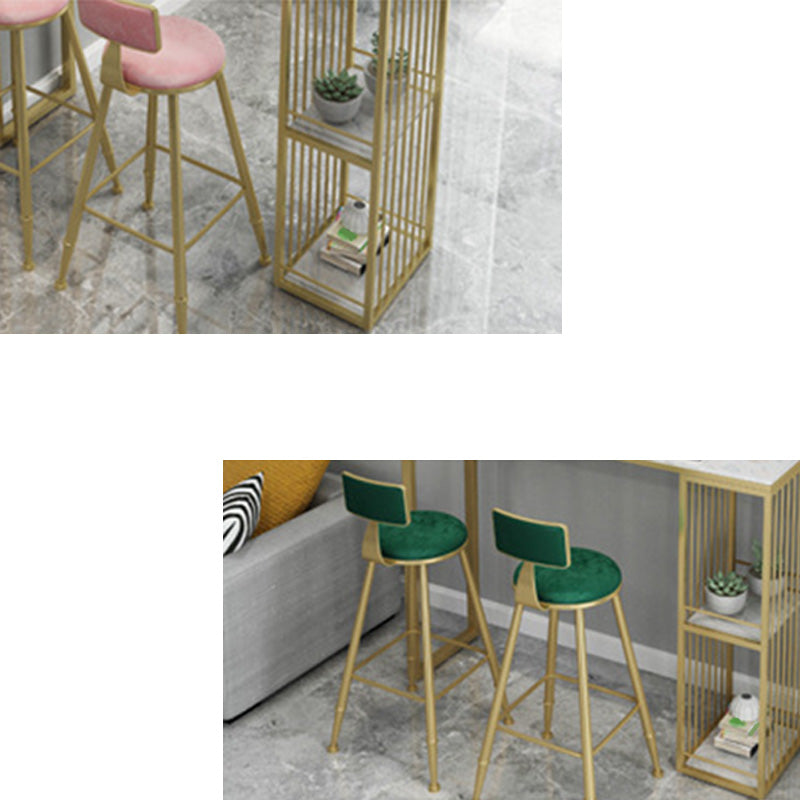 Glam 41,3"H Bartisch, weiße Kunstmarmorplatte, Kneipentisch für das Esszimmer