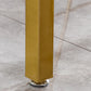 Moderner Bartisch mit weißer Kunstmarmorplatte und goldenem Sockel