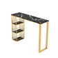 Glam Pub Height Dining Table Faux Marble Top Pub Table for Patio Use Clearhalo 'Bar Furniture' 'Bar Tables' 'bar_tables' 'furn' 'furn_bar_tables' 'Furniture' 'Kitchen & Dining Furniture' 6283339