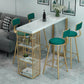 Glam Pub Height Dining Table Faux Marble Top Pub Table for Patio Use Clearhalo 'Bar Furniture' 'Bar Tables' 'bar_tables' 'furn' 'furn_bar_tables' 'Furniture' 'Kitchen & Dining Furniture' 6283342