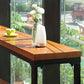 Modern Metal Base Bar Table Black Iron Solid Wood Patio Bar Table Clearhalo 'Bar Furniture' 'Bar Tables' 'bar_tables' 'furn' 'furn_bar_tables' 'Furniture' 'Kitchen & Dining Furniture' 6283358