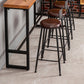 Glam Bar-height Table Solid Wood Bar Table with Black Base for Restaurant Clearhalo 'Bar Furniture' 'Bar Tables' 'bar_tables' 'furn' 'furn_bar_tables' 'Furniture' 'Kitchen & Dining Furniture' 6283390