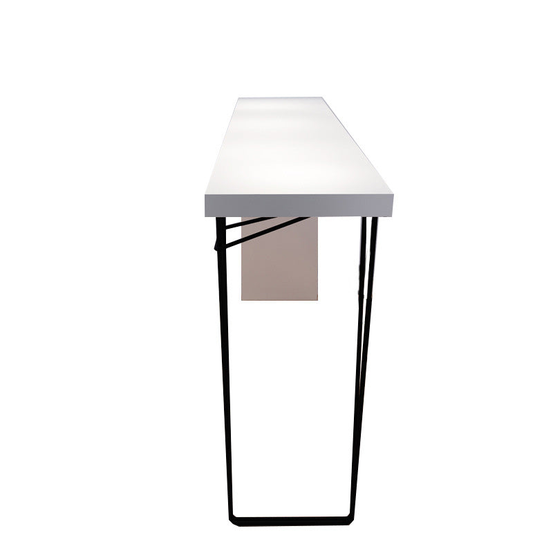 Modern Bar-height Table Solid Wood Top 41.3-inch Height Table Black White Clearhalo 'Bar Furniture' 'Bar Tables' 'bar_tables' 'furn' 'furn_bar_tables' 'Furniture' 'Kitchen & Dining Furniture' 6283406