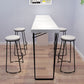 Modern Bar-height Table Solid Wood Top 41.3-inch Height Table 78.7"L x 15.7"W x 41.3"H Black White Clearhalo 'Bar Furniture' 'Bar Tables' 'bar_tables' 'furn' 'furn_bar_tables' 'Furniture' 'Kitchen & Dining Furniture' 6283407