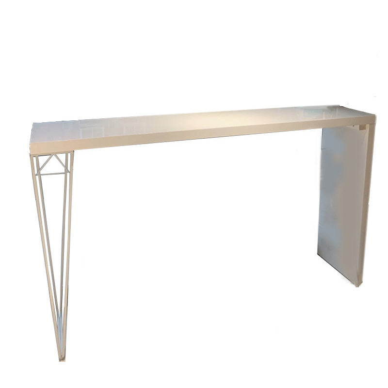 Modern Bar-height Table Solid Wood Top 41.3-inch Height Table White White Clearhalo 'Bar Furniture' 'Bar Tables' 'bar_tables' 'furn' 'furn_bar_tables' 'Furniture' 'Kitchen & Dining Furniture' 6283408