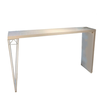 Modern Bar-height Table Solid Wood Top 41.3-inch Height Table White White Clearhalo 'Bar Furniture' 'Bar Tables' 'bar_tables' 'furn' 'furn_bar_tables' 'Furniture' 'Kitchen & Dining Furniture' 6283408