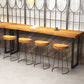 Modern Metal Base Bar Table Black Iron Solid Wood Bar Stool Table Clearhalo 'Bar Furniture' 'Bar Tables' 'bar_tables' 'furn' 'furn_bar_tables' 'Furniture' 'Kitchen & Dining Furniture' 6283425