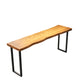 Modern Metal Base Bar Table Black Iron Solid Wood Bar Stool Table Clearhalo 'Bar Furniture' 'Bar Tables' 'bar_tables' 'furn' 'furn_bar_tables' 'Furniture' 'Kitchen & Dining Furniture' 6283428