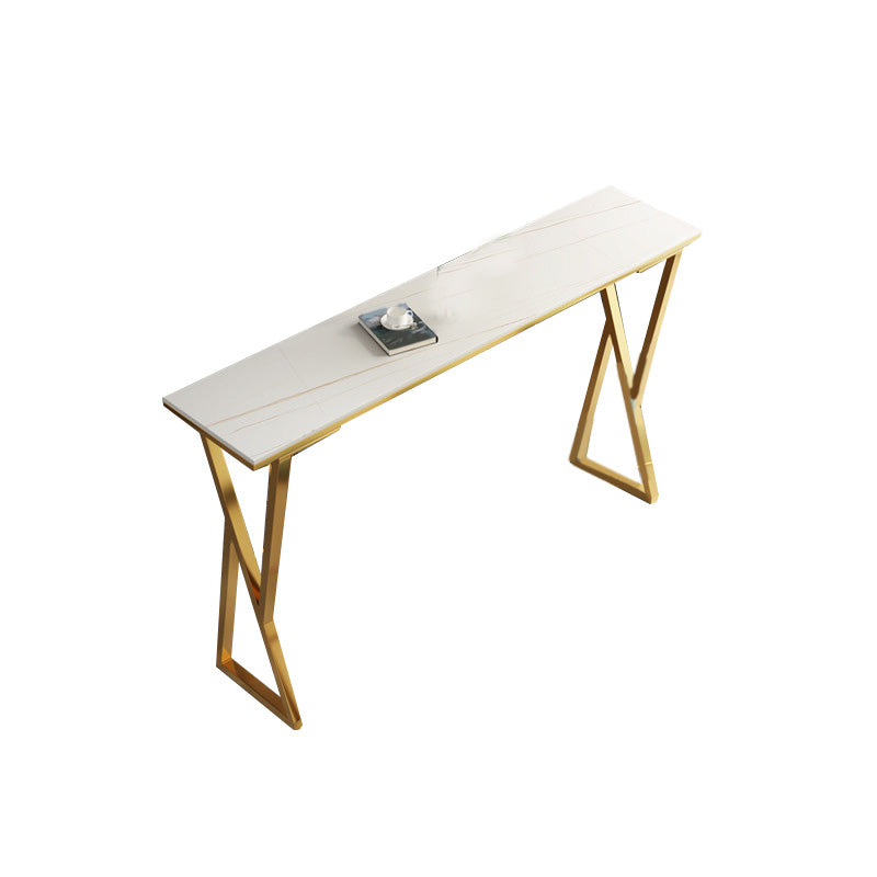 Modern Bar-height Table with Gold Base 41.3-inch Height Table Base Bar Table Clearhalo 'Bar Furniture' 'Bar Tables' 'bar_tables' 'furn' 'furn_bar_tables' 'Furniture' 'Kitchen & Dining Furniture' 6283456