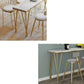 Table moderne à hauteur de bar avec plateau en pierre blanche, table de 41,3 pouces de hauteur