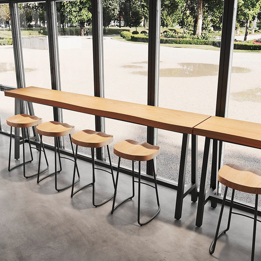 産業スタイルの長方形カウンターテーブルレストラン用の木製カウンターテーブル