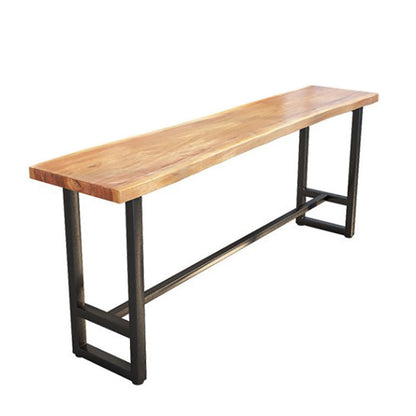 Wood Top Table Industrial Style Bistro Pub Table for Patio Use Without Chairs Clearhalo 'Bar Furniture' 'Bar Tables' 'bar_tables' 'furn' 'furn_bar_tables' 'Furniture' 'Kitchen & Dining Furniture' 6283498