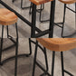 Wood Top Table Industrial Style Bistro Pub Table for Patio Use Clearhalo 'Bar Furniture' 'Bar Tables' 'bar_tables' 'furn' 'furn_bar_tables' 'Furniture' 'Kitchen & Dining Furniture' 6283499
