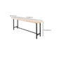 Table de pub de style moderne avec plateau en bois et base noire