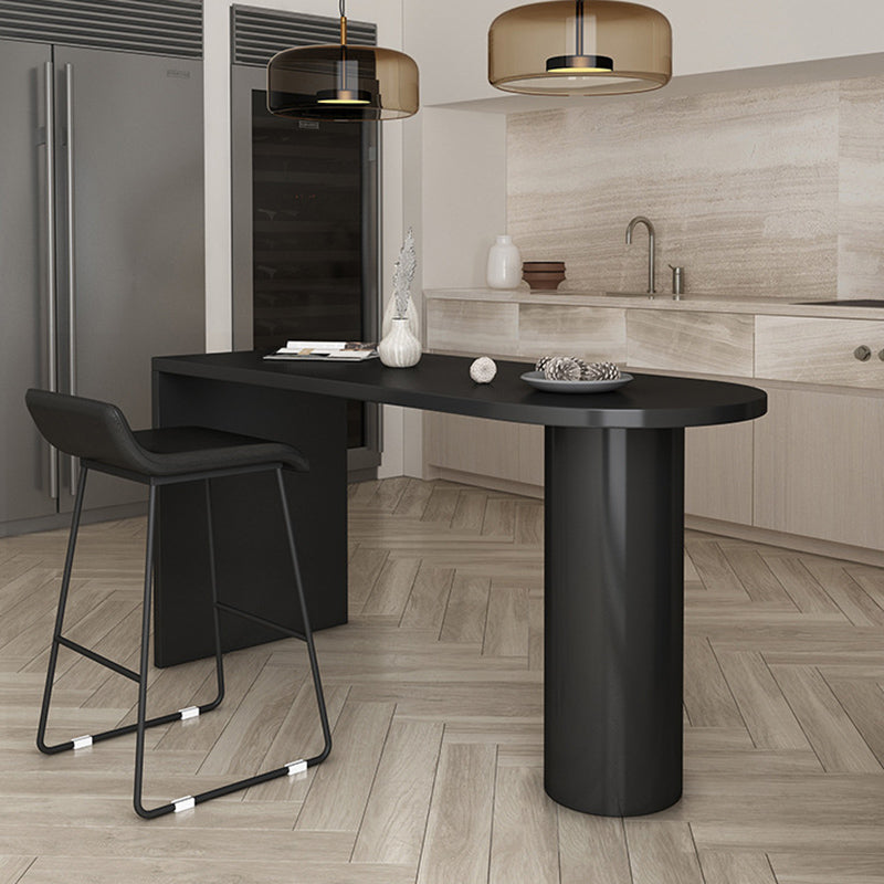 Contemporary Style Wooden Bar Counter Table Rectangle Bar Counter Table for Kitchen Black Without Chairs Clearhalo 'Bar Furniture' 'Bar Tables' 'bar_tables' 'furn' 'furn_bar_tables' 'Furniture' 'Kitchen & Dining Furniture' 6283546