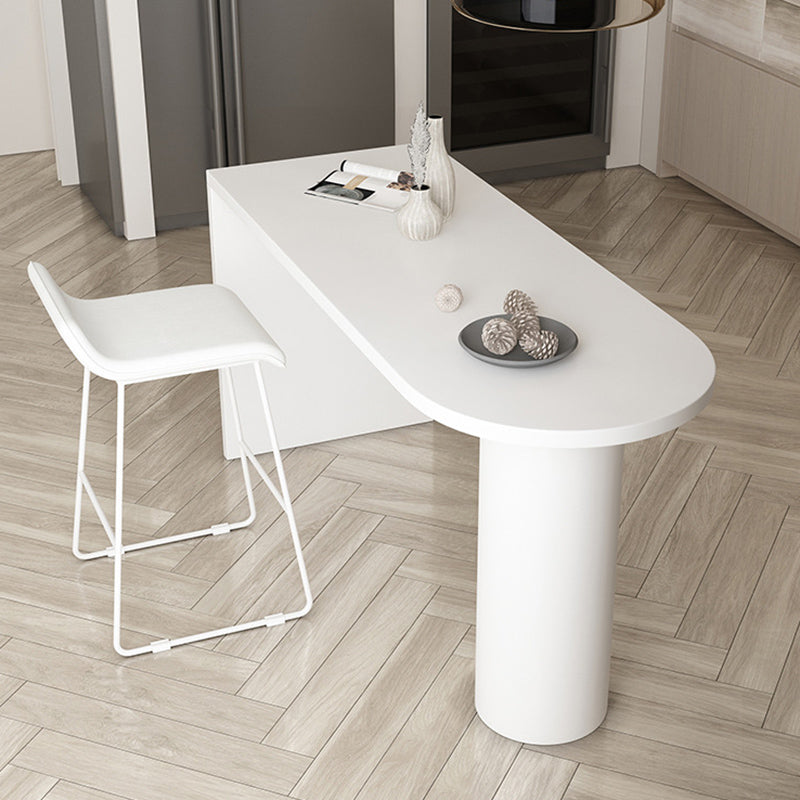 Contemporary Style Wooden Bar Counter Table Rectangle Bar Counter Table for Kitchen White Without Chairs Clearhalo 'Bar Furniture' 'Bar Tables' 'bar_tables' 'furn' 'furn_bar_tables' 'Furniture' 'Kitchen & Dining Furniture' 6283547