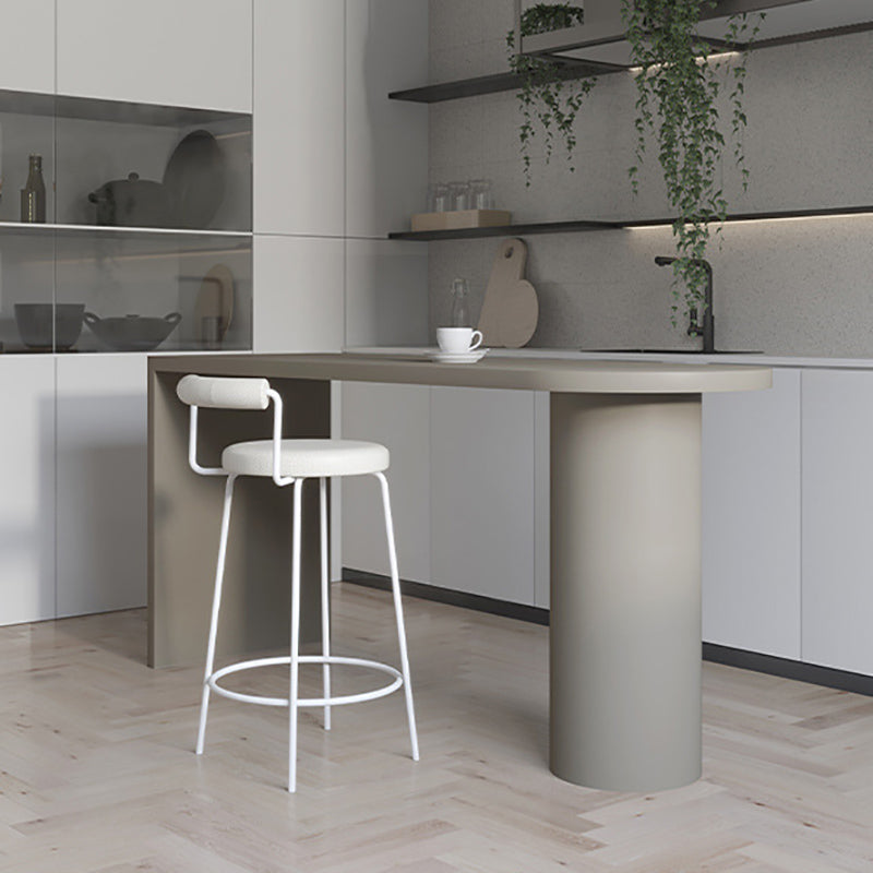 Contemporary Style Wooden Bar Counter Table Rectangle Bar Counter Table for Kitchen 63"L x 19.7"W x 41.3"H Grey Without Chairs Clearhalo 'Bar Furniture' 'Bar Tables' 'bar_tables' 'furn' 'furn_bar_tables' 'Furniture' 'Kitchen & Dining Furniture' 6283549