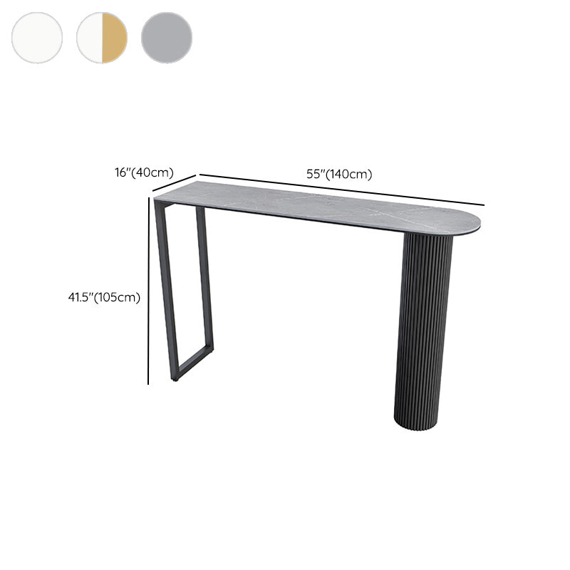 41.3-inch Stone Top Table Modern Style Bistro Pub Table for Living Room Clearhalo 'Bar Furniture' 'Bar Tables' 'bar_tables' 'furn' 'furn_bar_tables' 'Furniture' 'Kitchen & Dining Furniture' 6283601
