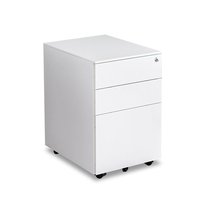Contemporary File Cabinets Steel Frame Electronic Lock Mobile Filing Cabinet with Wheels Clearhalo 'Filing Cabinets' 'filling_cabinets' 'furn' 'furn_filling_cabinets' 'Furniture' 'Office Furniture' 6284081