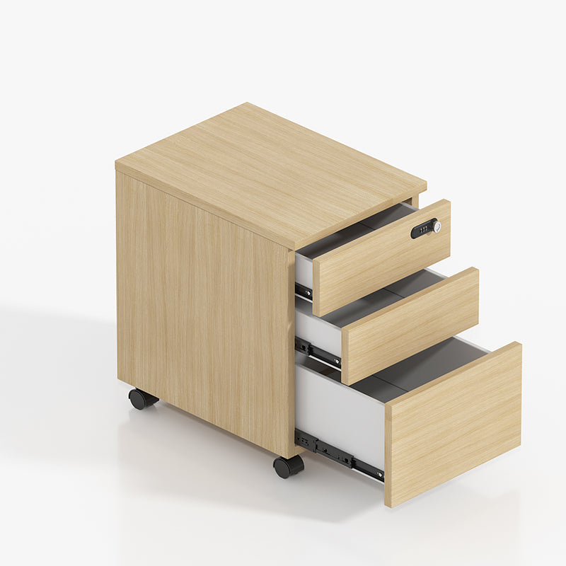 Contemporary File Cabinets Solid Wood Electronic Lock Vertical File Cabinet with Wheels Wood 3 Clearhalo 'Filing Cabinets' 'filling_cabinets' 'furn' 'furn_filling_cabinets' 'Furniture' 'Office Furniture' 6284118