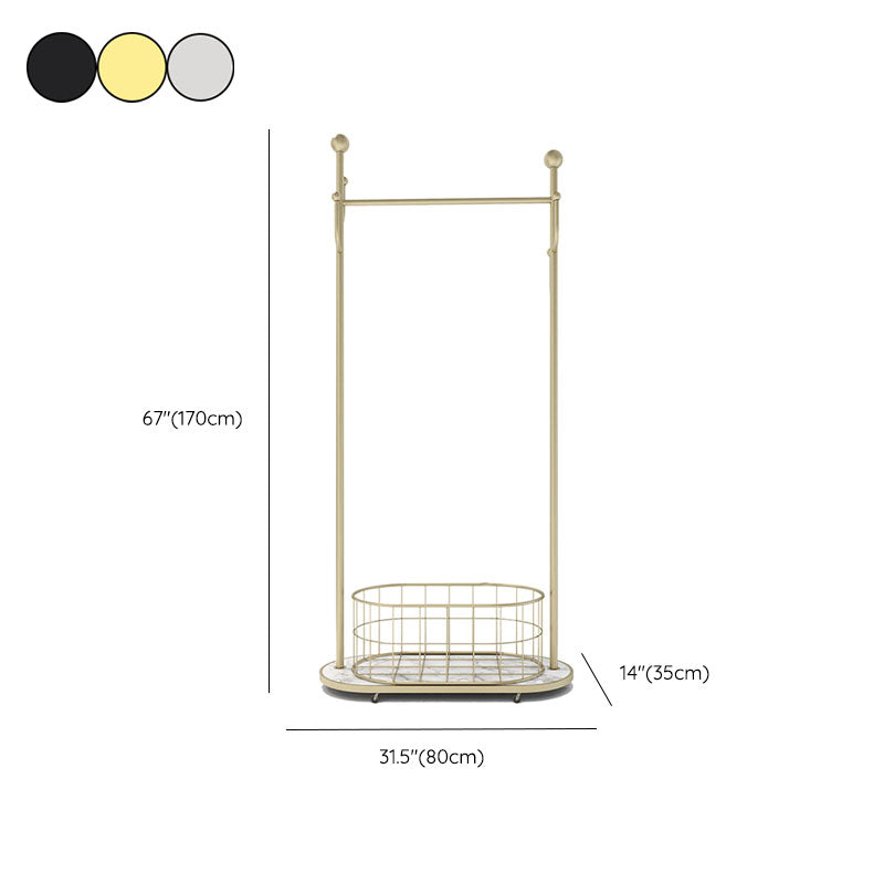 Metal Free Standing Hall Tree Contemporary Hall Stand con ganci per cappotto per il corridoio