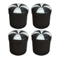 Modern Leather Pouf Water Resistant Round Pouf for Drawing Room Black 4 Piece Set Clearhalo 'furn' 'furn_ottomans_poufs' 'Furniture' 'Living Room Furniture' 'Ottomans & Poufs' 'ottomans_poufs' 6284399