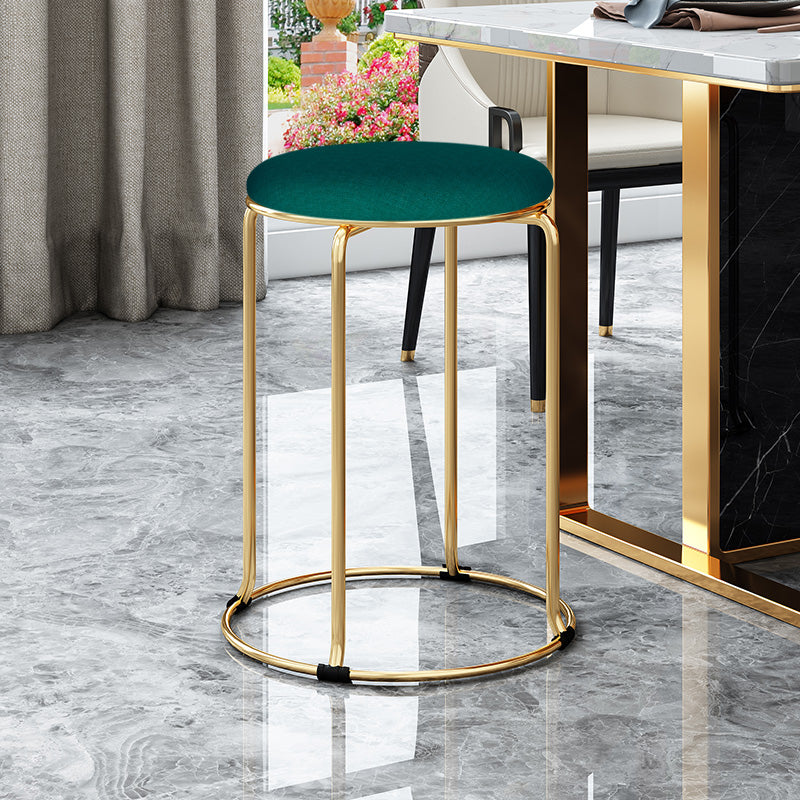 Modern Round Standard Cotton Tear Resistant Standard for Drawing Room Blackish Green 1 Piece Clearhalo 'furn' 'furn_ottomans_poufs' 'Furniture' 'Living Room Furniture' 'Ottomans & Poufs' 'ottomans_poufs' 6284453