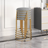 Modern Round Standard Cotton Tear Resistant Standard for Drawing Room Clearhalo 'furn' 'furn_ottomans_poufs' 'Furniture' 'Living Room Furniture' 'Ottomans & Poufs' 'ottomans_poufs' 6284475