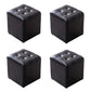 Modern Pouf Ottoman Genuine Leather Upholstered Tufted Solid Color Ottoman Square Black 4 Piece Set Clearhalo 'furn' 'furn_ottomans_poufs' 'Furniture' 'Living Room Furniture' 'Ottomans & Poufs' 'ottomans_poufs' 6284533