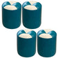 Orange Modern Pouf Water Resistant Round Pouf for Living Room Peacock Blue 4 Piece Set Clearhalo 'furn' 'furn_ottomans_poufs' 'Furniture' 'Living Room Furniture' 'Ottomans & Poufs' 'ottomans_poufs' 6284556