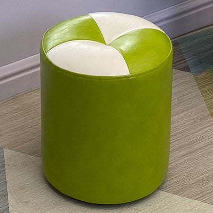 Orange Modern Pouf Water Resistant Round Pouf for Living Room Blackish Green 1 Piece Clearhalo 'furn' 'furn_ottomans_poufs' 'Furniture' 'Living Room Furniture' 'Ottomans & Poufs' 'ottomans_poufs' 6284558