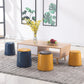Leather Yellow Pouf Modern Stain Resistant Round Indoor Pouf Clearhalo 'furn' 'furn_ottomans_poufs' 'Furniture' 'Living Room Furniture' 'Ottomans & Poufs' 'ottomans_poufs' 6284571