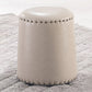 Leather Yellow Pouf Modern Stain Resistant Round Indoor Pouf Grey 1 Piece Clearhalo 'furn' 'furn_ottomans_poufs' 'Furniture' 'Living Room Furniture' 'Ottomans & Poufs' 'ottomans_poufs' 6284579