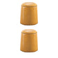 Leather Yellow Pouf Modern Stain Resistant Round Indoor Pouf Yellow 2 Piece Set Clearhalo 'furn' 'furn_ottomans_poufs' 'Furniture' 'Living Room Furniture' 'Ottomans & Poufs' 'ottomans_poufs' 6284601