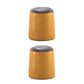 Leather Yellow Pouf Modern Stain Resistant Round Indoor Pouf Ginger 2 Piece Set Clearhalo 'furn' 'furn_ottomans_poufs' 'Furniture' 'Living Room Furniture' 'Ottomans & Poufs' 'ottomans_poufs' 6284609
