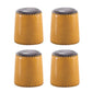 Leather Yellow Pouf Modern Stain Resistant Round Indoor Pouf Ginger 4 Piece Set Clearhalo 'furn' 'furn_ottomans_poufs' 'Furniture' 'Living Room Furniture' 'Ottomans & Poufs' 'ottomans_poufs' 6284610