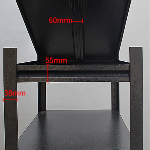 Etagere Contemporary Bookcase Metal Open Back Bookshelf with Shelves