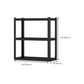 Etagere Contemporary Bookcase Metal Open Back Bookshelf with Shelves