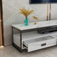 Meuble TV moderne avec 3 tiroirs, console multimédia de rangement ouverte