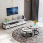 Meuble TV moderne avec 3 tiroirs, console multimédia de rangement ouverte
