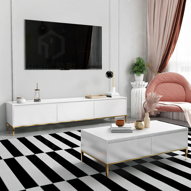 Wooden TV Stand Console Glam Media Console TV Stand for Living Room Clearhalo 'furn' 'furn_tv_stands_entertainment_centers' 'Furniture' 'Living Room Furniture' 'TV Stands & Entertainment Centers' 'TV Stands & Media Storage Furniture' 'tv_stands_entertainment_centers' 6285560