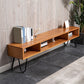 Meuble TV de rangement ouvert, Console multimédia industrielle, meuble TV pour salon