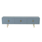 Glam Wood TV Media Stand 16" W Enclosed Storage TV Stand Console with Cabinets Dark Gray Clearhalo 'furn' 'furn_tv_stands_entertainment_centers' 'Furniture' 'Living Room Furniture' 'TV Stands & Entertainment Centers' 'TV Stands & Media Storage Furniture' 'tv_stands_entertainment_centers' 6285592