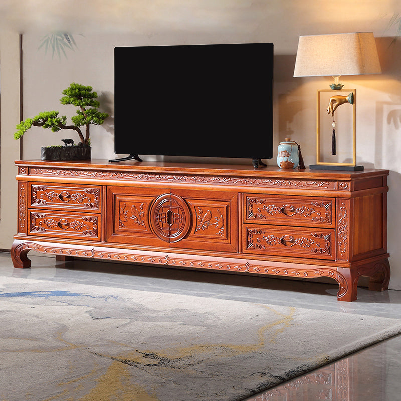 Wooden TV Cabinet Classical Storage TV Stand for Living Room 79"L x 18"W x 23"H Wood Cabinet Enclosed Storage Clearhalo 'furn' 'furn_tv_stands_entertainment_centers' 'Furniture' 'Living Room Furniture' 'TV Stands & Entertainment Centers' 'TV Stands & Media Storage Furniture' 'tv_stands_entertainment_centers' 6285656