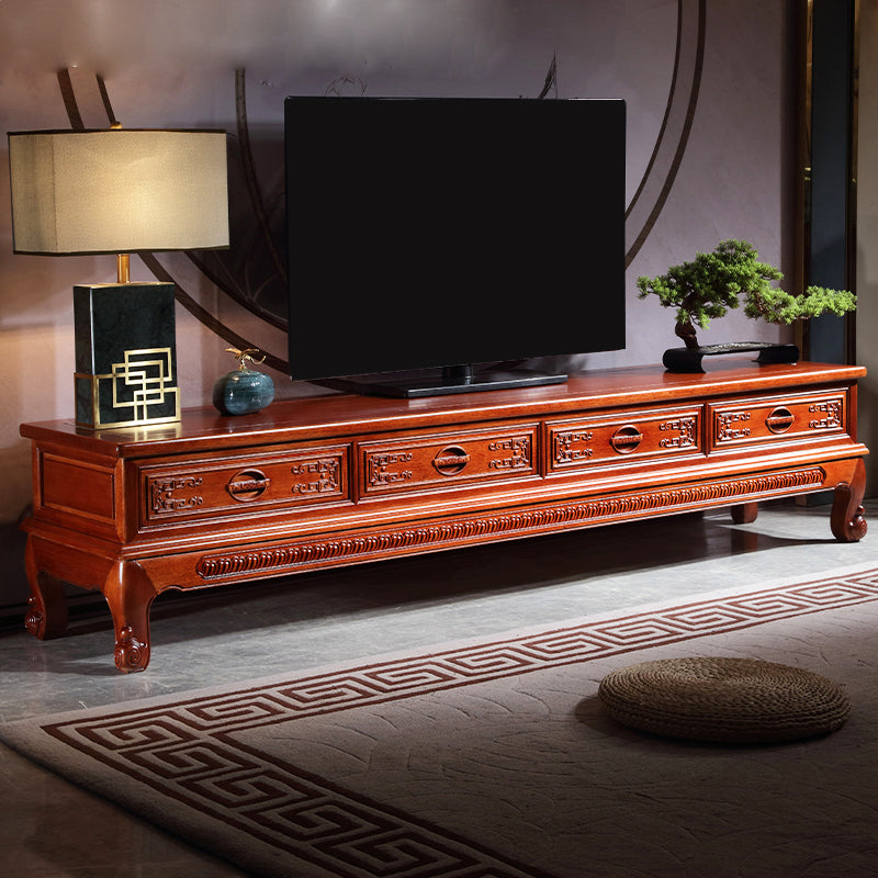 Wooden TV Cabinet Classical Storage TV Stand for Living Room 87"L x 19"W x 18"H Wood Cabinet Enclosed Storage Clearhalo 'furn' 'furn_tv_stands_entertainment_centers' 'Furniture' 'Living Room Furniture' 'TV Stands & Entertainment Centers' 'TV Stands & Media Storage Furniture' 'tv_stands_entertainment_centers' 6285660