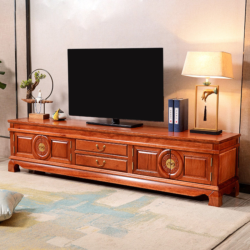 Wooden TV Cabinet Classical Storage TV Stand for Living Room 87"L x 18"W x 20"H Wood Cabinet Enclosed Storage Clearhalo 'furn' 'furn_tv_stands_entertainment_centers' 'Furniture' 'Living Room Furniture' 'TV Stands & Entertainment Centers' 'TV Stands & Media Storage Furniture' 'tv_stands_entertainment_centers' 6285661